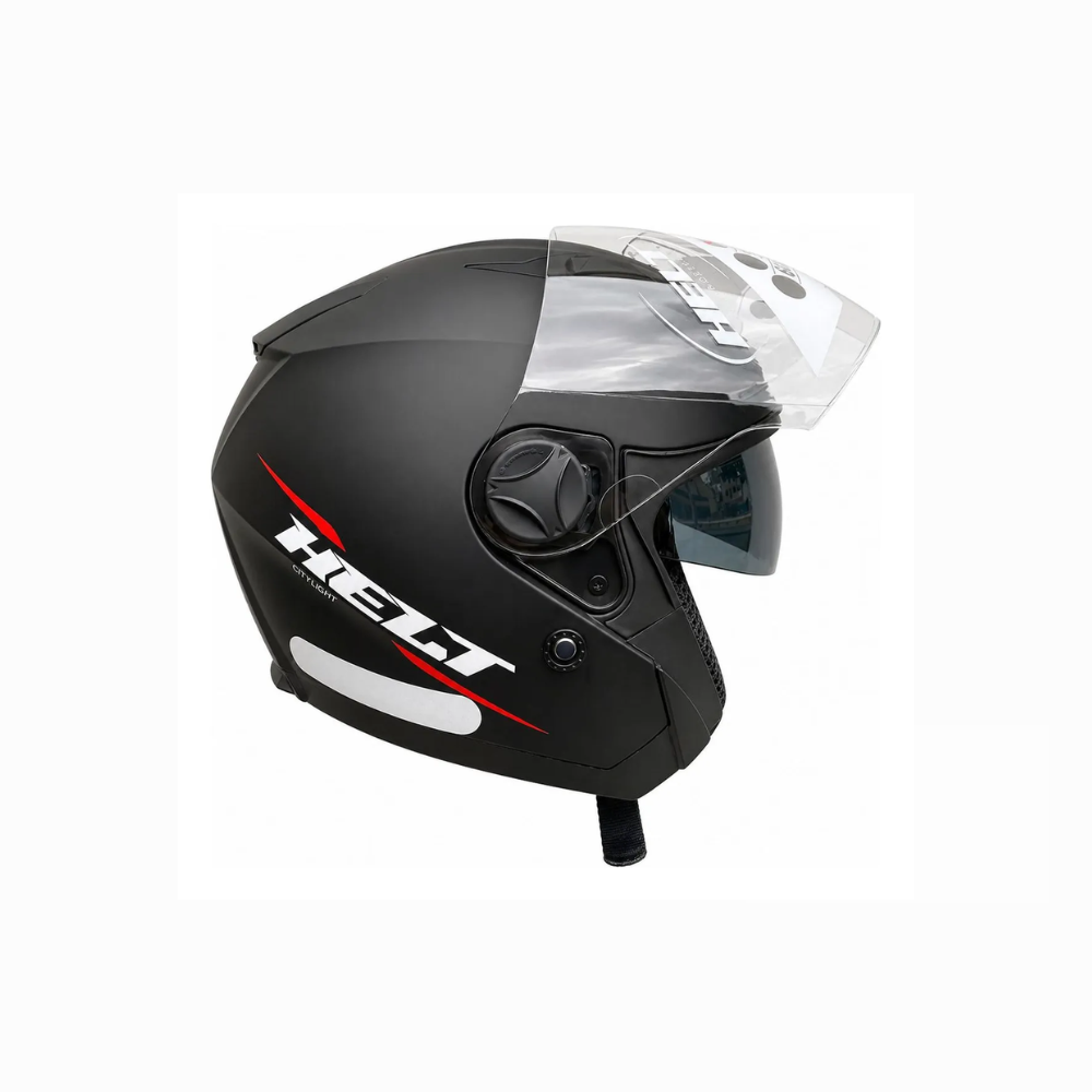 Capacete Aberto Helt com Viseira Interna Escura e Viseira Cristal |